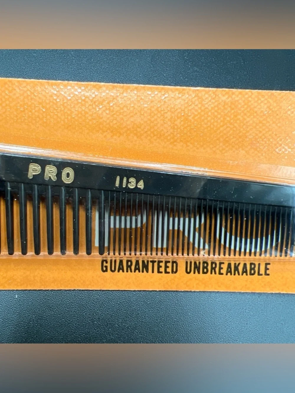 NOS Vintage Sealed Pro 1134 Unbreakable Comb 1960's 1970's